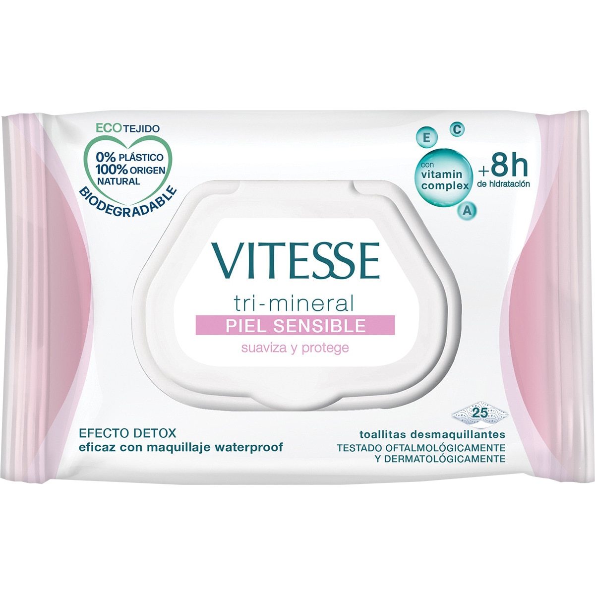 Vitesse Toallitas Desmaquillante Sensitive 25 Unidades - Imagen 2